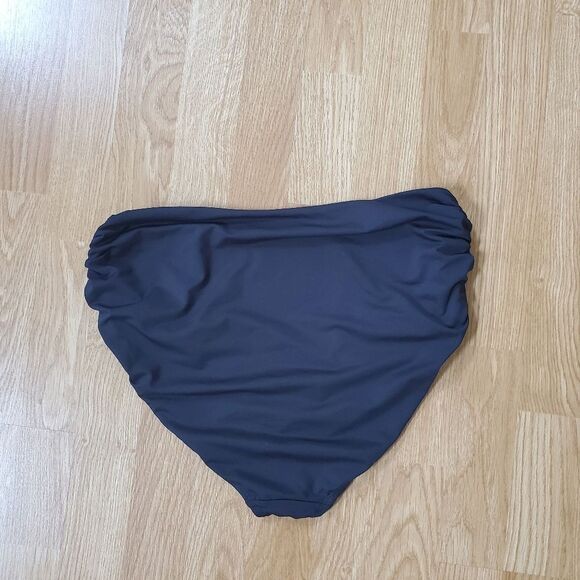 Anne Cole Convertible High Waist Shirred Swim Bottoms Sz Lg - Picture 7 of 12